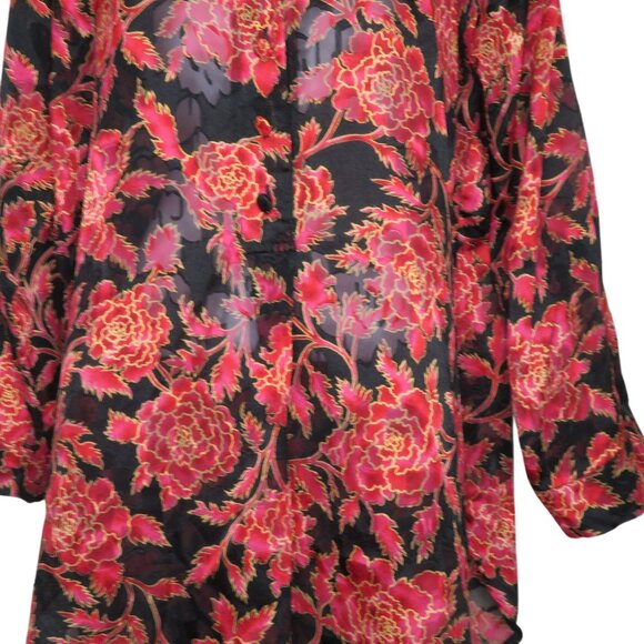 Vintage Victorias Secret Gold Label Sheer Brocade Floral Nightgown Size Small - Picture 8 of 12